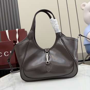 Uubags Gucci Mercato small tote bag in dark brown leather 26x23x11cm
