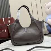 Uubags Gucci Mercato small tote bag in dark brown leather 26x23x11cm - 3