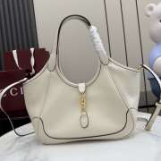 Uubags Gucci Mercato small tote bag in white leather 26x23x11cm - 1