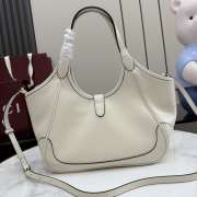 Uubags Gucci Mercato small tote bag in white leather 26x23x11cm - 4