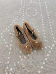 Uubags Prada Shearling ballerinas in caramel - 1