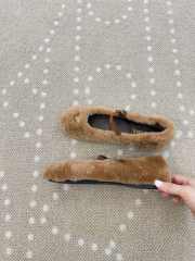 Uubags Prada Shearling ballerinas in caramel - 5