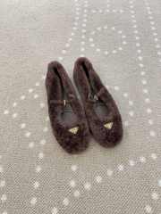 Uubags Prada Shearling ballerinas in dark brown - 1