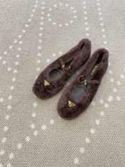 Uubags Prada Shearling ballerinas in dark brown - 5