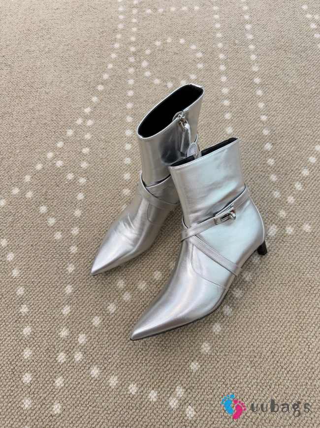 Uubags Hermes Nice 40 pointed-toe high heel ankle boot 4cm - 1