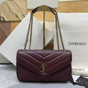 Uubags YSL Loulou large in Matelasse lambskin rouge cabernet 29x17x8cm - 1
