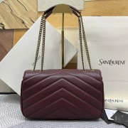 Uubags YSL Loulou large in Matelasse lambskin rouge cabernet 29x17x8cm - 5