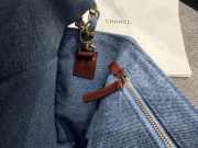Uubags Chanel large classic handbag 11.12 blue denim & gold-colored metal 30cm - 6