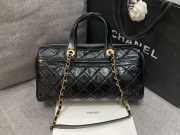 Uubags Chanel 25A Métiers D'art Large Bowling Bag In Black 31x12x18cm - 5