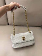 Uubags Bottega Veneta Baby Madison Bag In White 22.5x4.5x13cm - 1