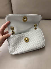 Uubags Bottega Veneta Baby Madison Bag In White 22.5x4.5x13cm - 4