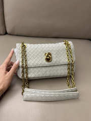 Uubags Bottega Veneta Baby Madison Bag In White 22.5x4.5x13cm - 2