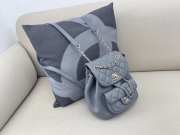 Uubags Chanel small Duma backpack with gold-tone hardware in grey lambskin 19x18x15cm - 2