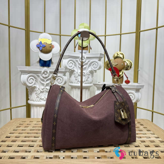 New Arrivals 2026 Louis Vuitton M26358 MM Express Bag In Carmin Suede Calfskin 36x24x18.5cm - 1