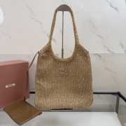 Uubags Miu Miu Ivy sequin mesh bag in tundra 40x35cm - 1