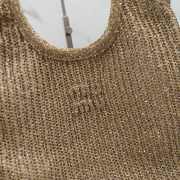 Uubags Miu Miu Ivy sequin mesh bag in tundra 40x35cm - 3