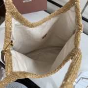 Uubags Miu Miu Ivy sequin mesh bag in tundra 40x35cm - 4