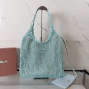 Uubags Miu Miu Ivy sequin mesh bag in blue 40x35cm - 1