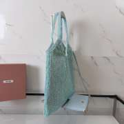 Uubags Miu Miu Ivy sequin mesh bag in blue 40x35cm - 6