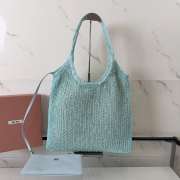 Uubags Miu Miu Ivy sequin mesh bag in blue 40x35cm - 4