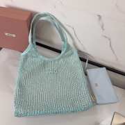 Uubags Miu Miu Ivy sequin mesh bag in blue 40x35cm - 3