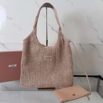Uubags Miu Miu Ivy sequin mesh bag in mesh 40x35cm