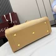 Uubags Gucci Bamboo tote medium bag in dark beige soft suede 30.5x25x13cm - 5