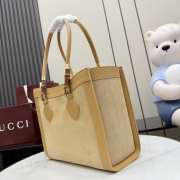 Uubags Gucci Bamboo tote medium bag in dark beige soft suede 30.5x25x13cm - 4