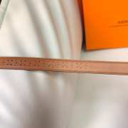 Uubags Hermes Kelly 18 Garden Party Belt In Latte With Silver Hardware 1.8cm - 4